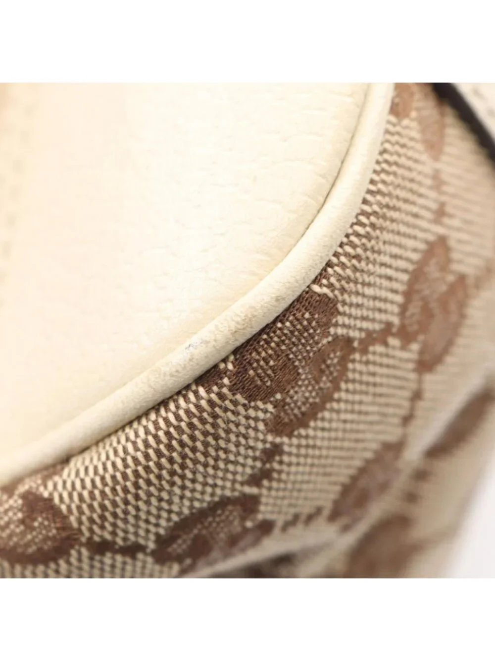 Gucci Tote Princi Sherry Line GG Canvas Ivory Beige Brown